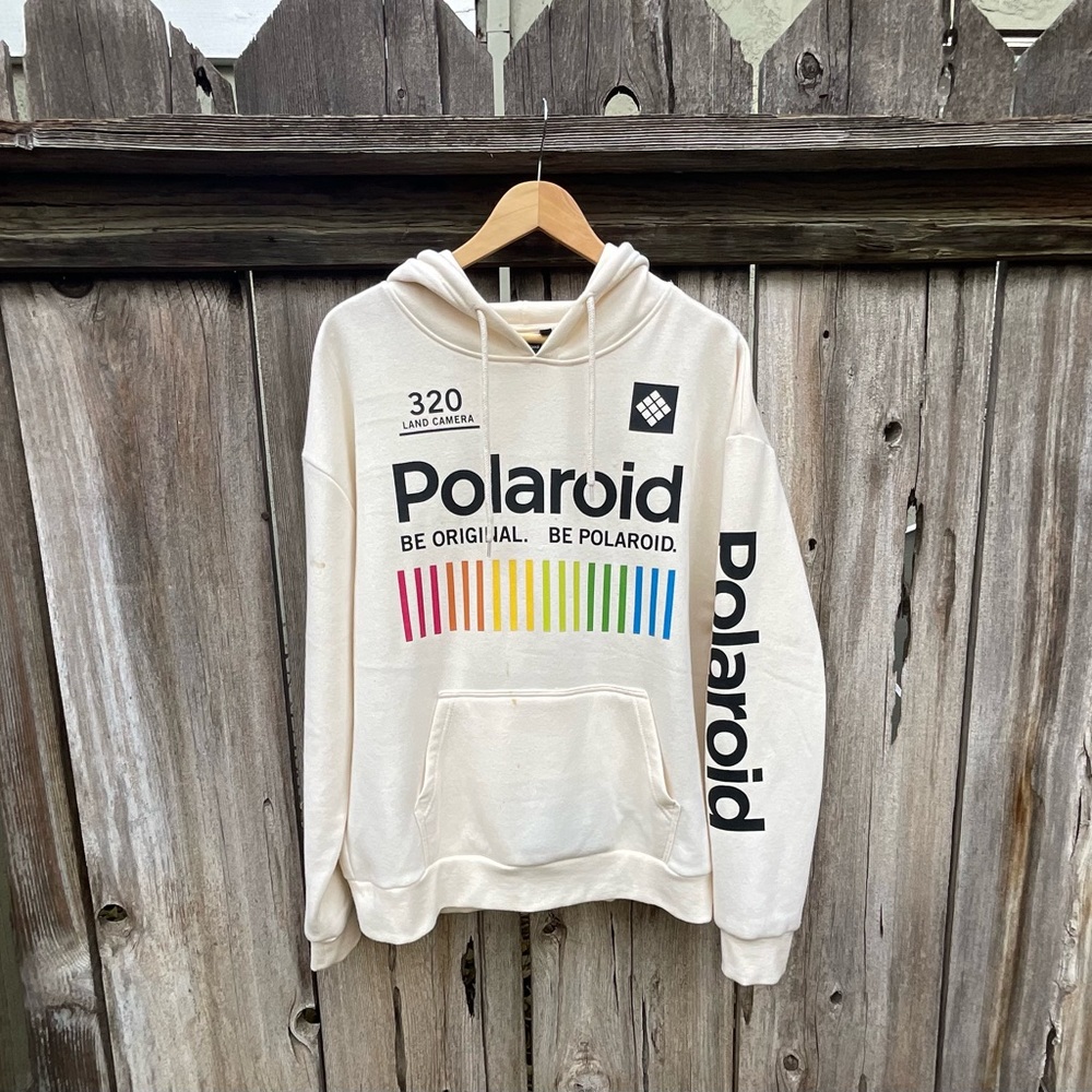 Polaroid graphic fleece hoodie